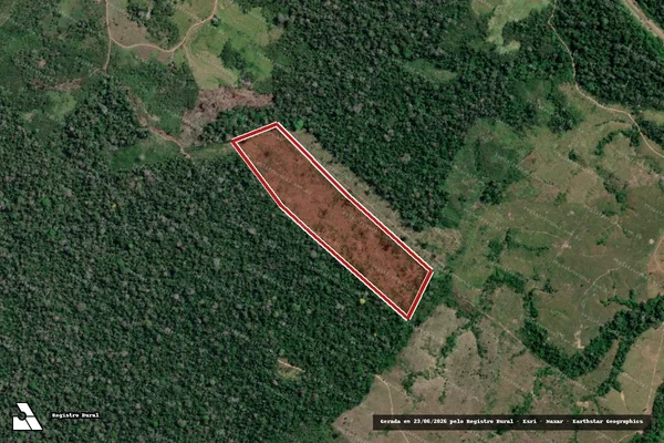 Imagem de satélite — Embargo IBAMA — Infração da Flora - Sena Madureira/AC