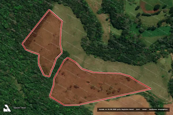 Imagem de satélite de Infração Ambiental em Guarujá do Sul - SC