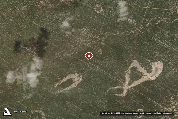 Imagem de satélite — Embargo IBAMA — Infração da Flora - Carinhanha/BA
