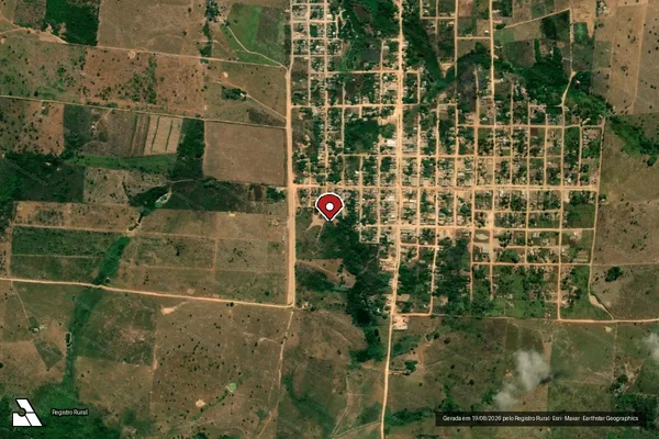 Imagem de satélite de Infração da Flora em São Félix do Xingu - PA (marcador da localização)