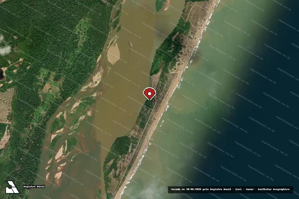 Imagem de satélite — Embargo IBAMA — Infração Ambiental - Linhares/ES