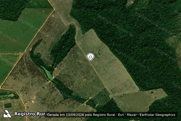 Imagem de satélite — Embargo IBAMA — Infração da Flora - Machadinho D'Oeste/RO