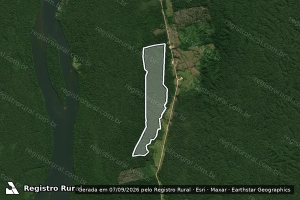 Imagem de satélite de Infração Ambiental em Apuí - AM