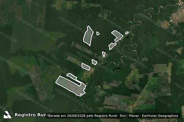Imagem de satélite de Infração da Flora em Brasília - DF