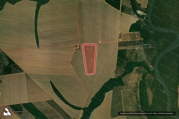 Imagem de satélite de Infração da Flora em Nova Maringá - MT