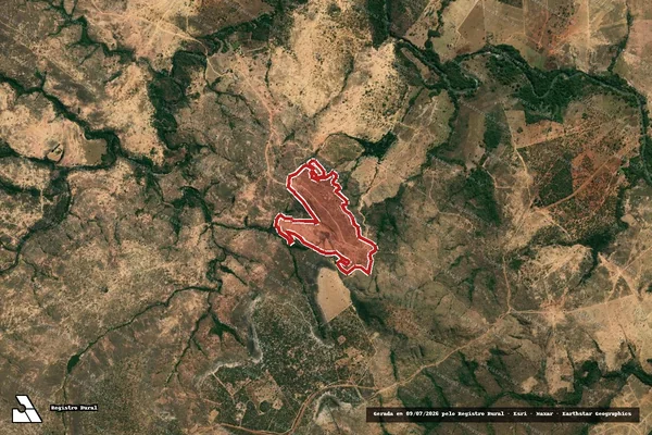 Imagem de satélite — Embargo IBAMA — Infração da Flora - Formoso/MG