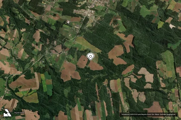 Imagem de satélite — Embargo IBAMA — Infração Ambiental - Santa Terezinha/SC