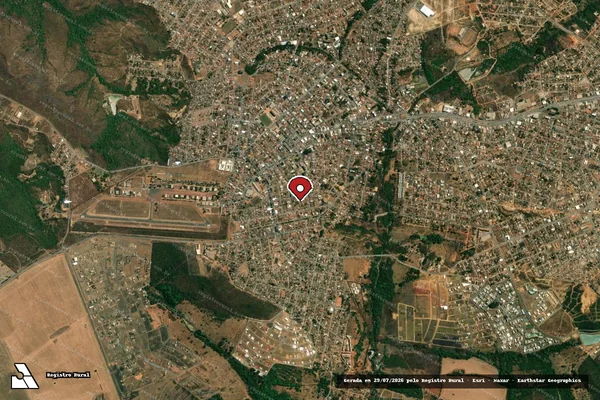Imagem de satélite de Infração Ambiental em Luziânia - GO (marcador da localização)