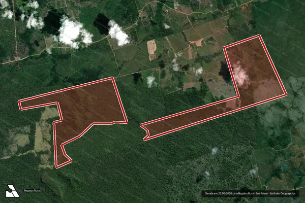 Imagem de satélite de Infração da Flora em Altamira - PA