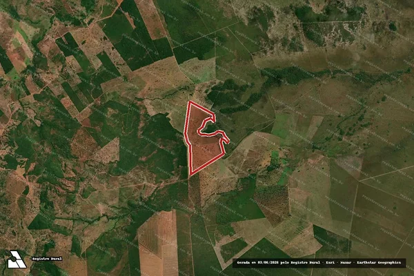 Imagem de satélite de Desmatamento em Bom Jesus do Araguaia - MT