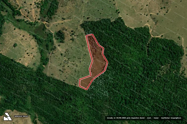 Imagem de satélite — Embargo IBAMA — Infração da Flora — Jucuruçu/BA