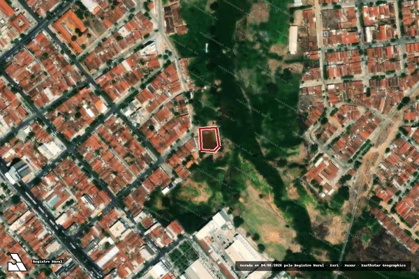 Imagem de satélite — Embargo IBAMA — Infração da Flora — Patos/PB