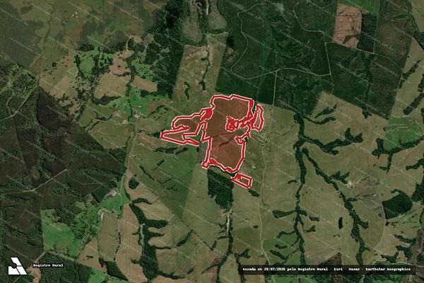 Imagem de satélite de Infração Ambiental em Otacílio Costa - SC