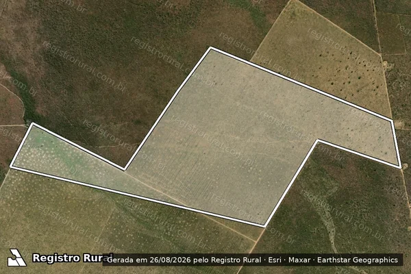 Imagem de satélite de Infração da Flora em Santa Rita de Cássia - BA