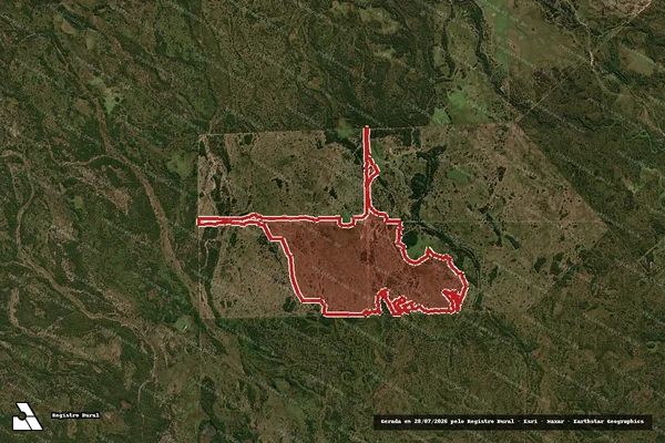Imagem de satélite de Infração da Flora em Corumbá - MS