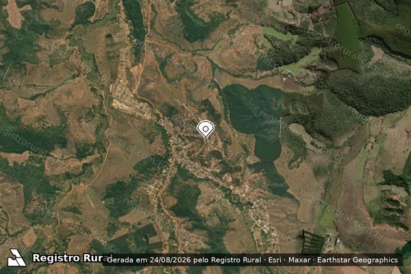 Imagem de satélite — Embargo IBAMA — Infração da Fauna — Cantagalo/MG