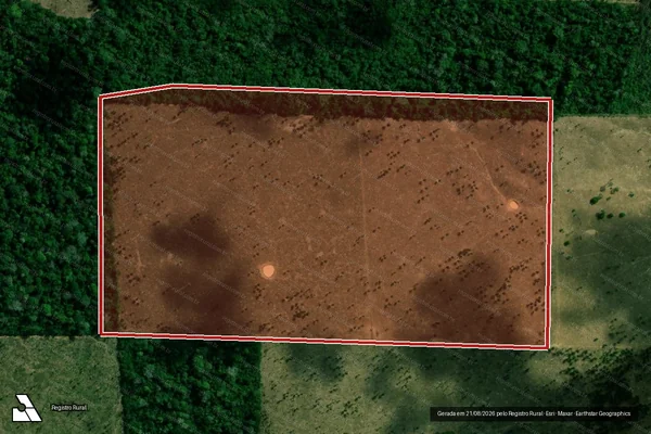 Imagem de satélite de Infração Ambiental em Nova Mamoré - RO