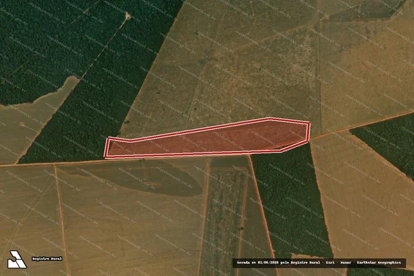 Imagem de satélite — Embargo IBAMA — Infração da Flora - Cláudia/MT