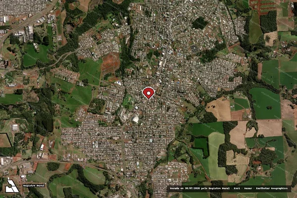 Imagem de satélite de Infração de Licenciamento(Não Classificada-Móvel) em Pato Branco - PR (marcador da localização)