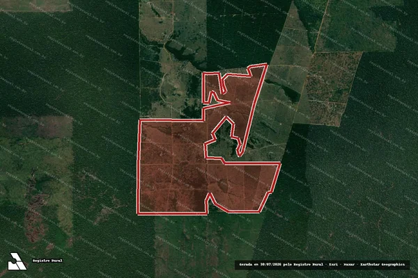 Imagem de satélite de Infração da Flora em Lábrea - AM