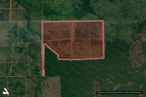 Imagem de satélite de Infração da Flora em Lábrea - AM