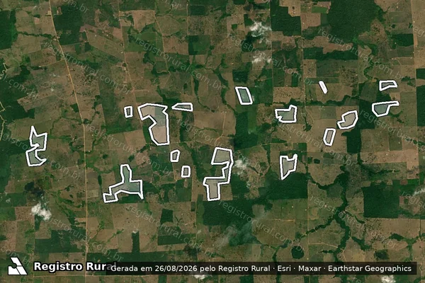 Imagem de satélite de Desmatamento em São Félix do Xingu - PA