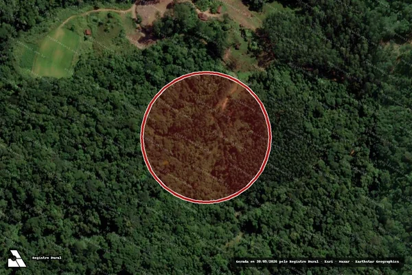 Imagem de satélite de Infração Ambiental em Blumenau - SC