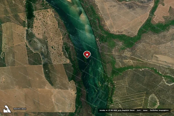 Imagem de satélite — Embargo IBAMA — Infração Ambiental - Peixe/TO