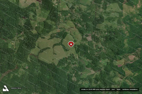 Imagem de satélite de Infração Ambiental em Maraú - BA (marcador da localização)