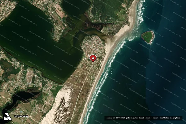 Imagem de satélite — Embargo IBAMA — Infração referente a Qualidade Ambiental - Imbituba/SC