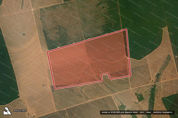 Imagem de satélite de Infração Ambiental em Gaúcha do Norte - MT
