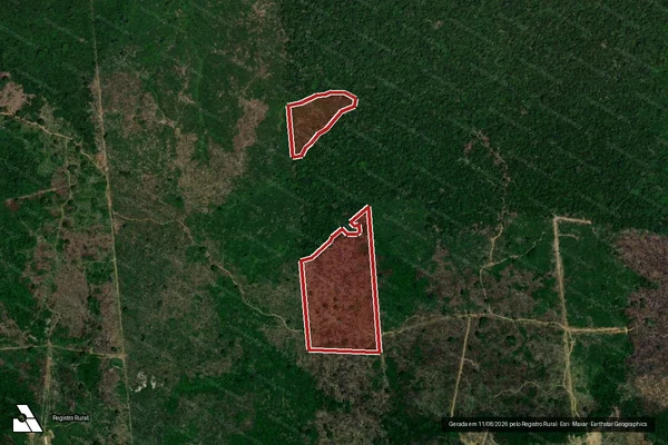Imagem de satélite de Infração da Flora em Lábrea - AM