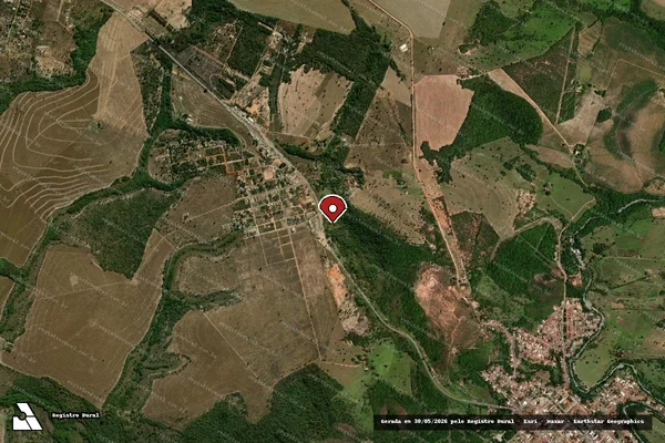 Imagem de satélite de Infração referente a Qualidade Ambiental em Alto Araguaia - MT (marcador da localização)