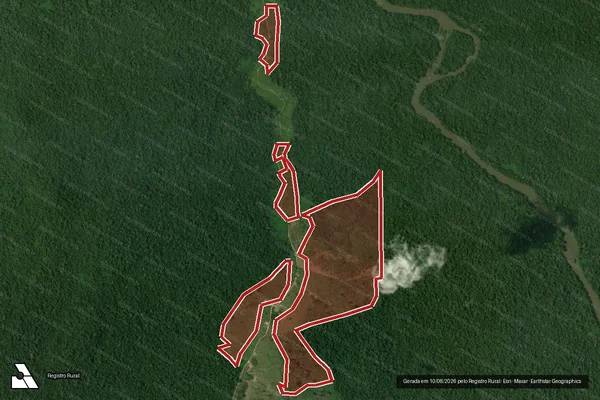 Imagem de satélite de Infração da Flora em Monte Alegre - PA