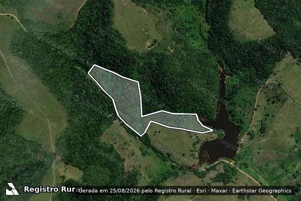 Imagem de satélite de Infração da Flora em São Benedito do Sul - PE