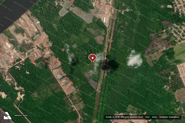 Imagem de satélite — Embargo IBAMA — Infração Ambiental - Moju/PA