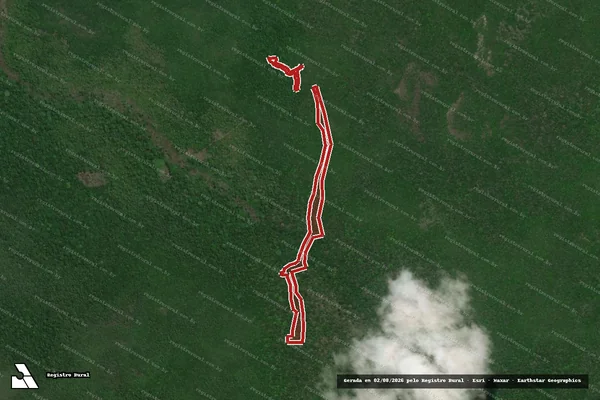 Imagem de satélite de Infração Ambiental em Caracaraí - RR