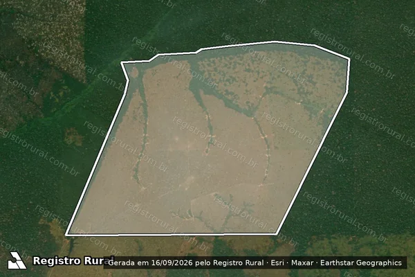 Imagem de satélite — Embargo IBAMA — Infração Ambiental - Lábrea/AM