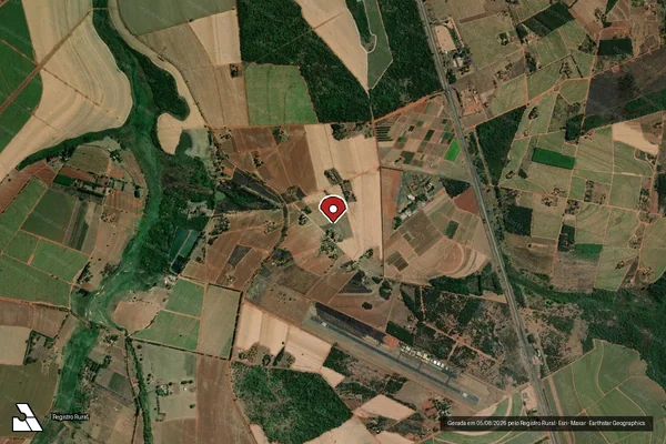 Imagem de satélite — Embargo IBAMA — Infração Ambiental - Bebedouro/SP