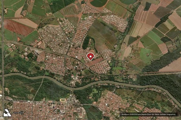 Imagem de satélite — Embargo IBAMA — Infração de Administração Ambiental(Não Classificada-Móvel) - Ribeirão Preto/SP
