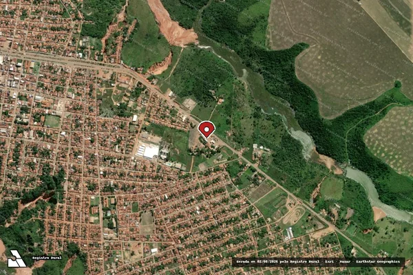 Imagem de satélite de Infração da Flora em Buriticupu - MA (marcador da localização)