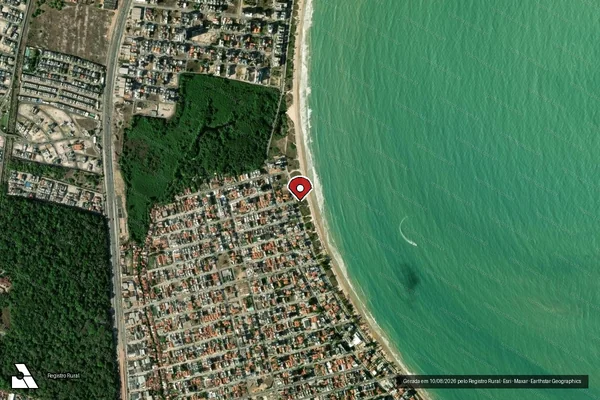 Imagem de satélite de Infração Ambiental em João Pessoa - PB (marcador da localização)