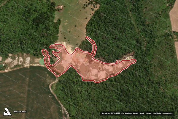 Imagem de satélite de Infração Ambiental em Novo Mundo - MT