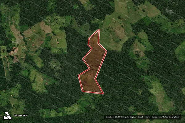 Imagem de satélite de Infração da Flora em Xapuri - AC