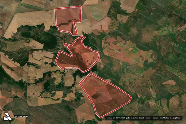 Imagem de satélite — Embargo Ambiental - Darcinópolis/TO