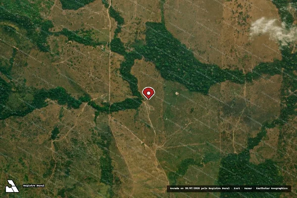 Imagem de satélite de Infração da Flora em Aripuanã - MT (marcador da localização)