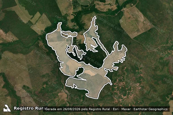 Imagem de satélite de Infração da Flora em Mirador - MA
