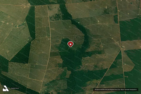 Imagem de satélite — Embargo IBAMA — Infração da Flora — Alta Floresta D'Oeste/RO