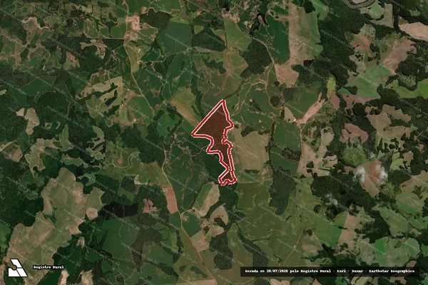 Imagem de satélite de Infração Ambiental em Clevelândia - PR