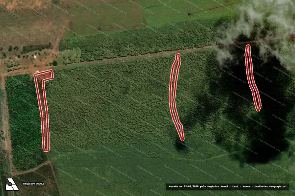 Imagem de satélite de Infração da Flora em Corumbá - MS